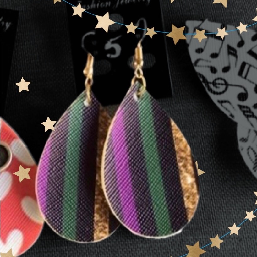 Mardi Gras Earrings